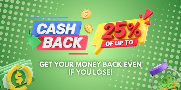 Mobile gaming promotion banner with colorful lights